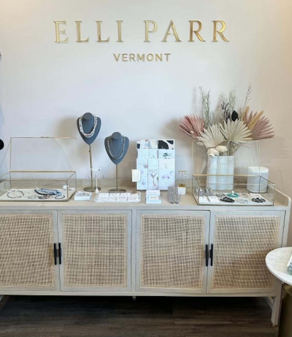 Elli Parr sells local handcrafted jewelry, here on display in their new Middlebury location.