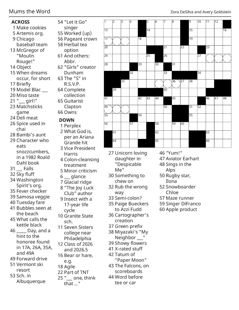 Crossword 05/07/26: Mums the Word
