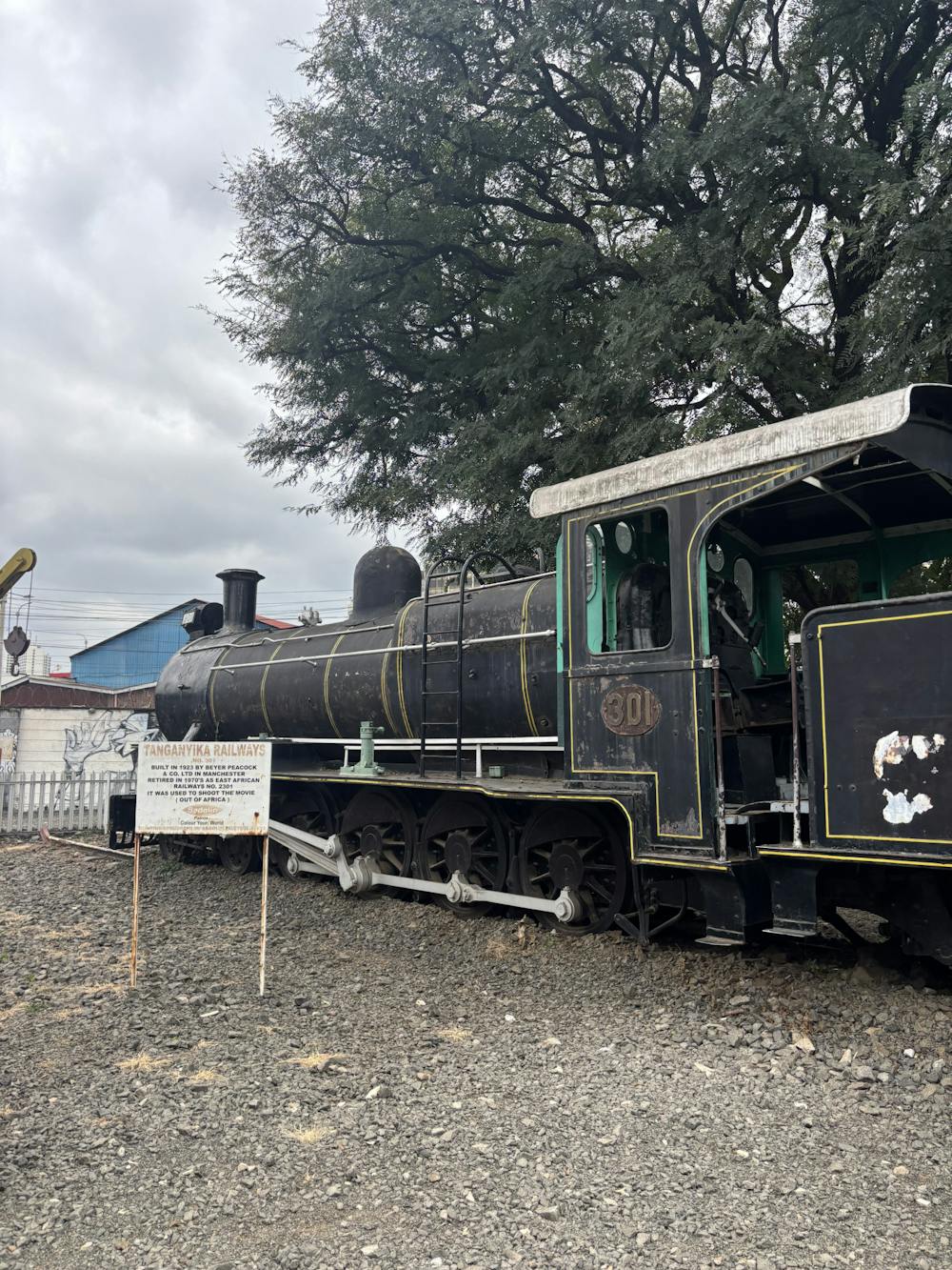 Nairobi's Railway Museum. Some 70,000 Indians moved to East Africa as indentured laborers in the 1900s as railway builders.