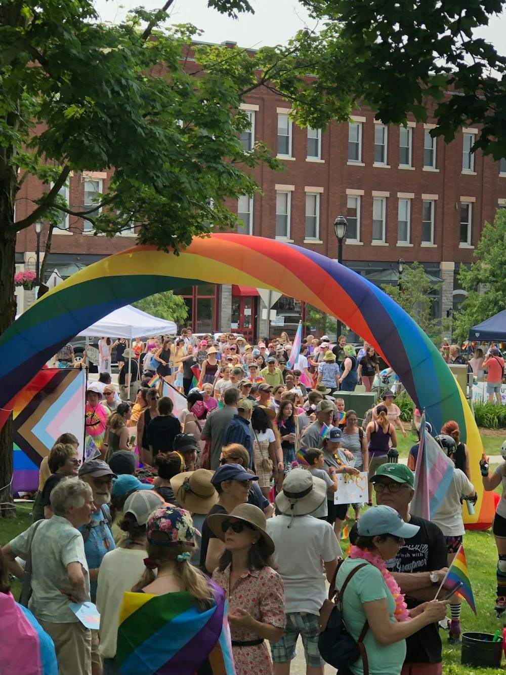 The library co-organized a pride parade and celebration with the Middlebury Teen Center.