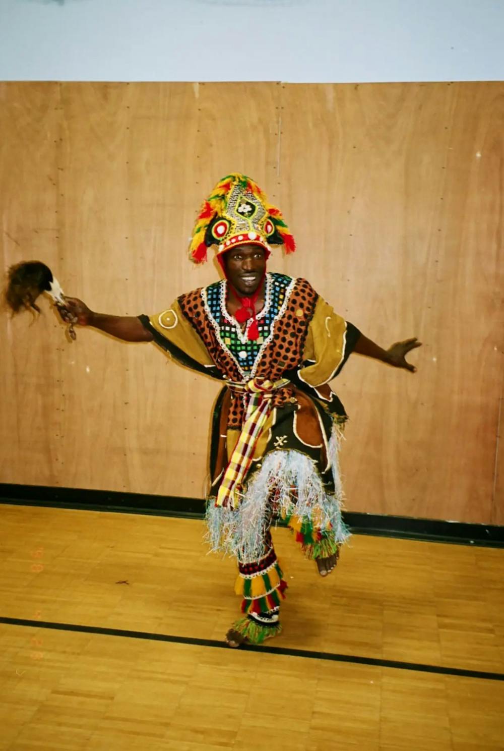 Instructor Soriba “Simbo” Camara in traditional performance attire.