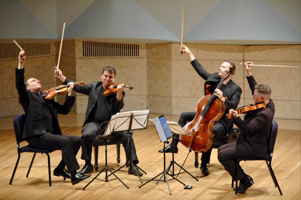 <p>The Jerusalem Quartet pictured at their 2018 debut in Robison Hall. </p>