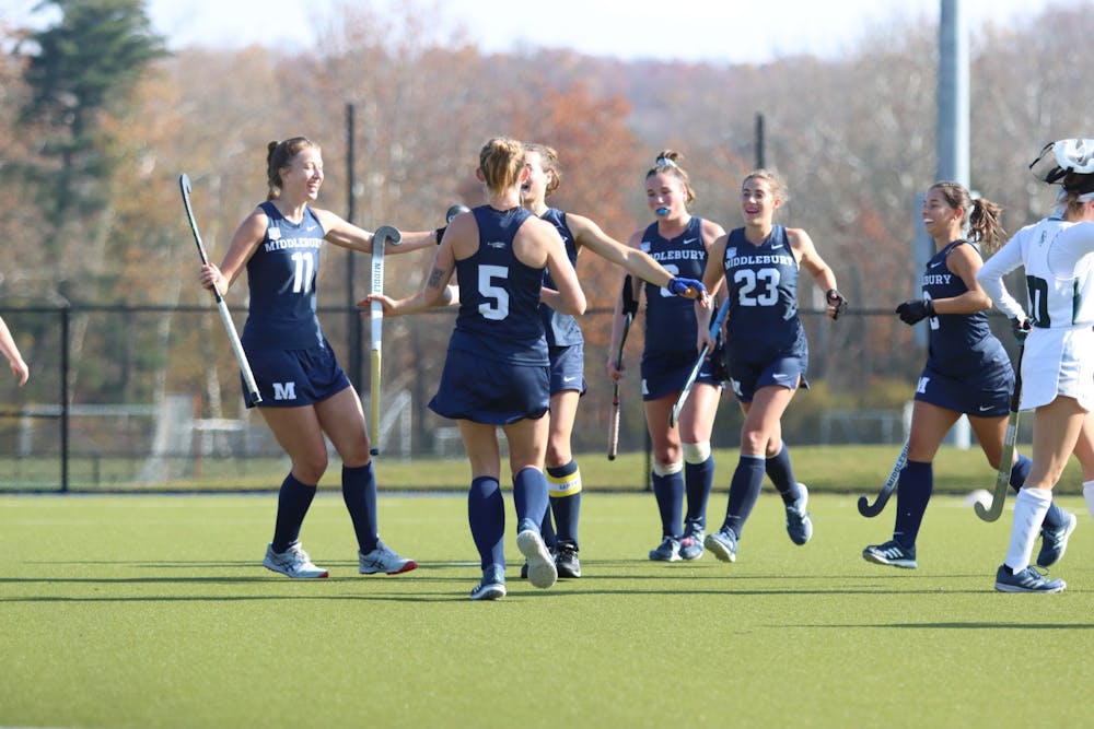 The field hockey team has won five national in succession. Courtesy of Patrick Bethelette.