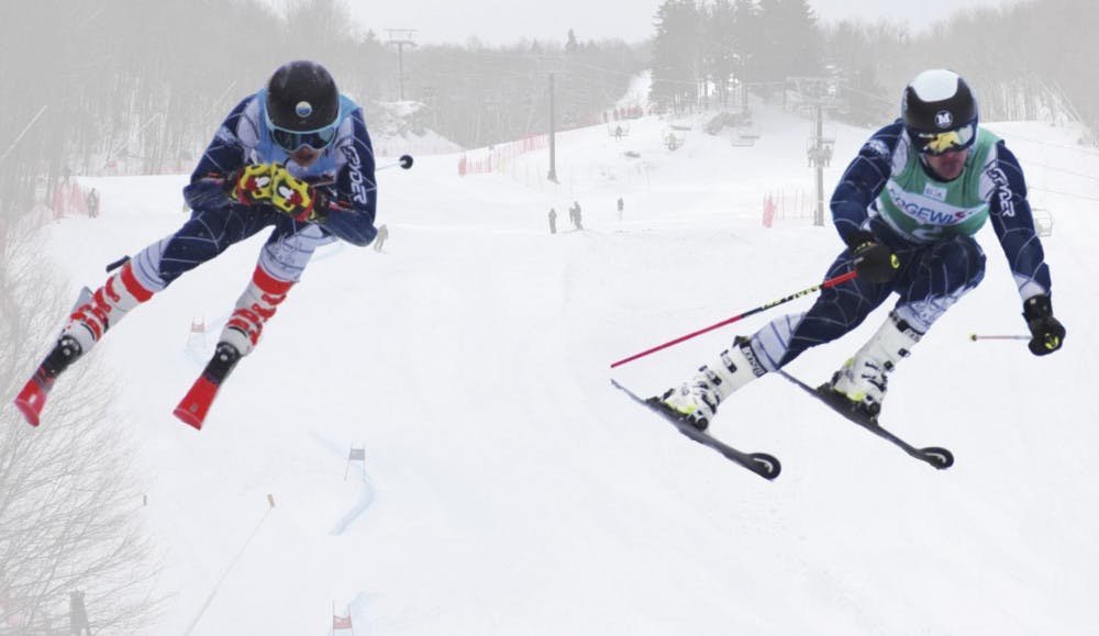 <span class="photocreditinline"><a href="https://middleburycampus.com/39367/uncategorized/benjy-renton/">BENJY RENTON</a></span><br />Erik Arvidsson ’21 captured the giant slalom title at the Middlebury Carnival, while Caroline Bartlett ’19 picked up the fifth giant slalom win of her career, three of which were at Middlebury Carnivals.