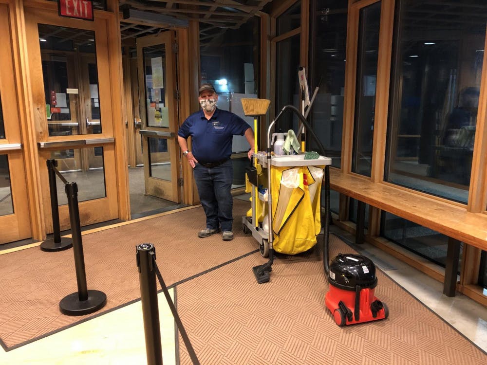 <span class="photocreditinline"><a href="https://middleburycampus.com/staff_profile/van-barth/">Van Barth</a></span><br />Custodial staff have been reshuffled to new buildings and shift times this year.