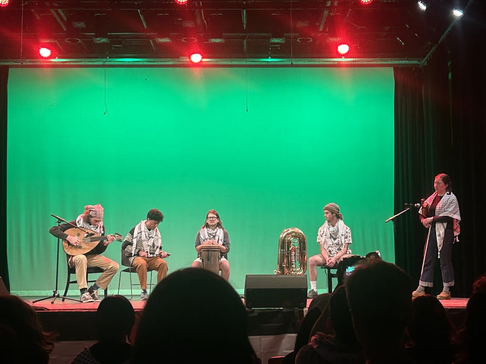 A few students from the Middlebury Orchestra, who call themselves MaqaMidd Hijaz, arranged a piece for the showcase.