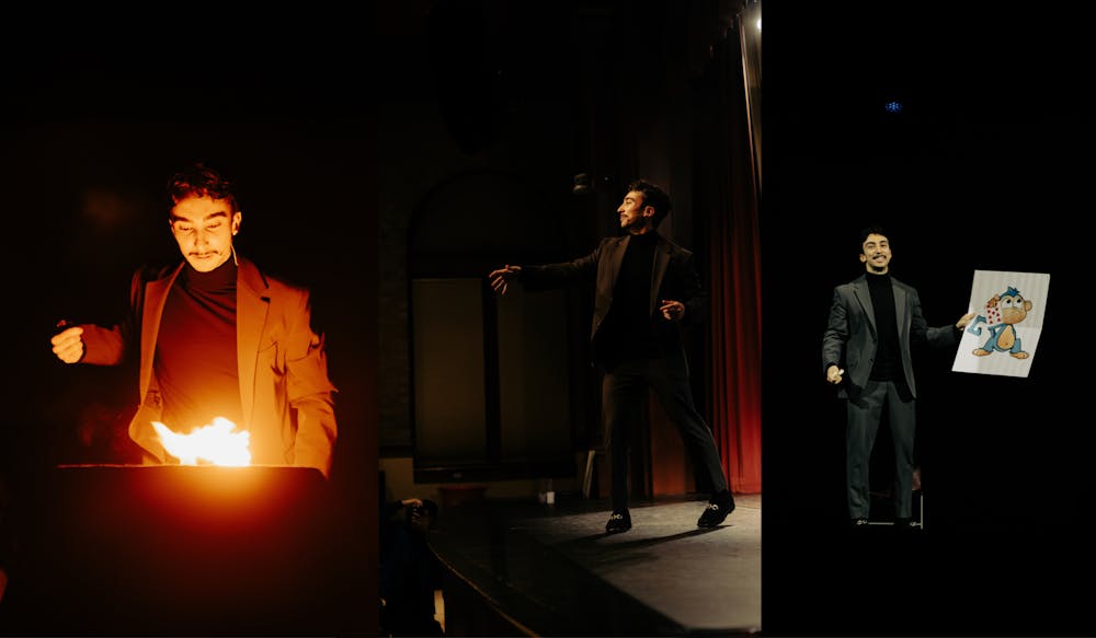 <p>Marco Motroni ’25 performed a number of tricks for a captivated audience.</p>