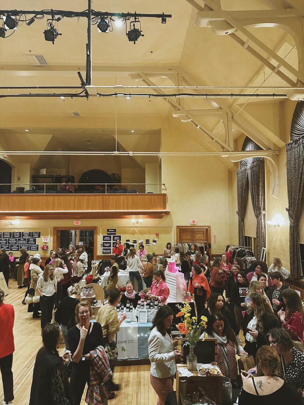 Over 140 people and and 16 women owned businesses were a part of the Galentine’s Celebration at Vergennes Opera.