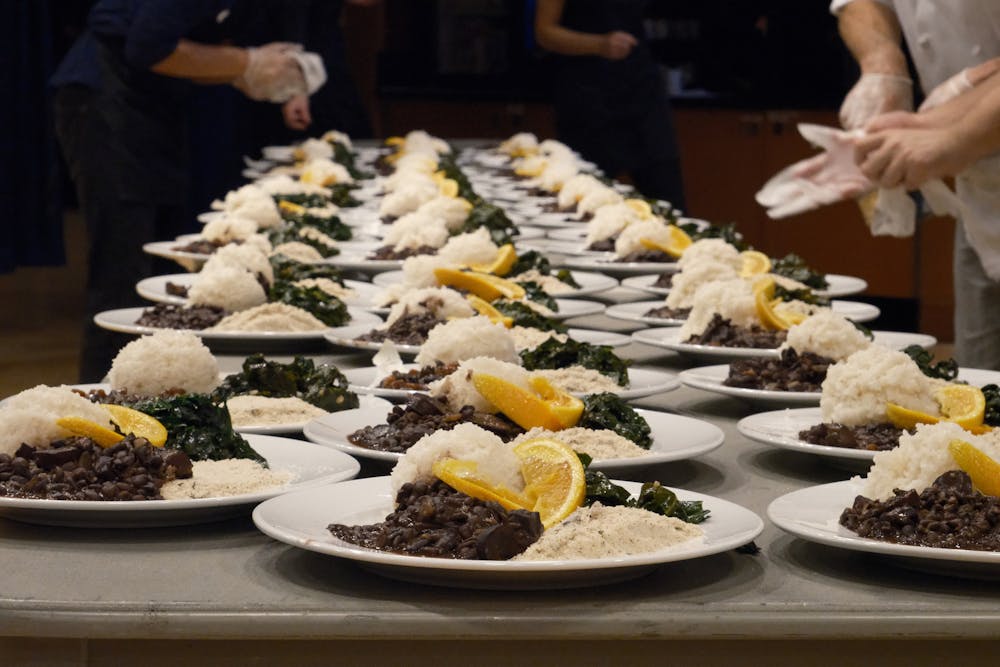 The main course featured feijoada, Brazil’s national dish.
