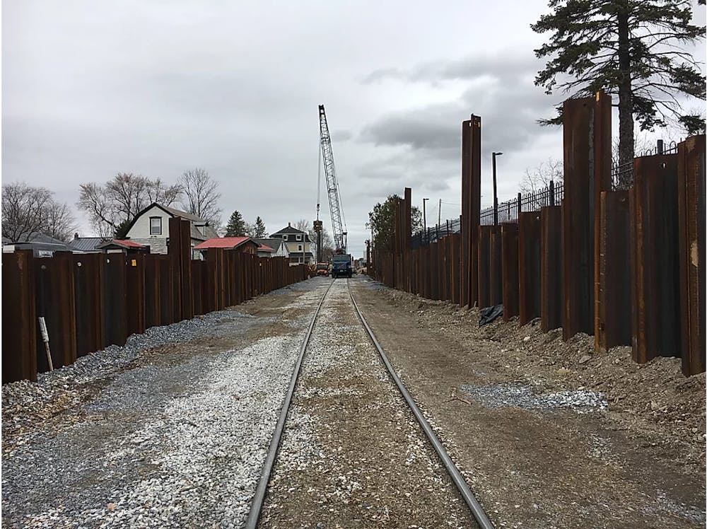 <span class="photocreditinline">COURTESY PHOTO</span><br />Construction has been halted on the Middlebury Bridge and Rail Project as Stay Safe, Stay Home order stops non-essential activities. Town officials appealed to the state to resume the project on April 2.