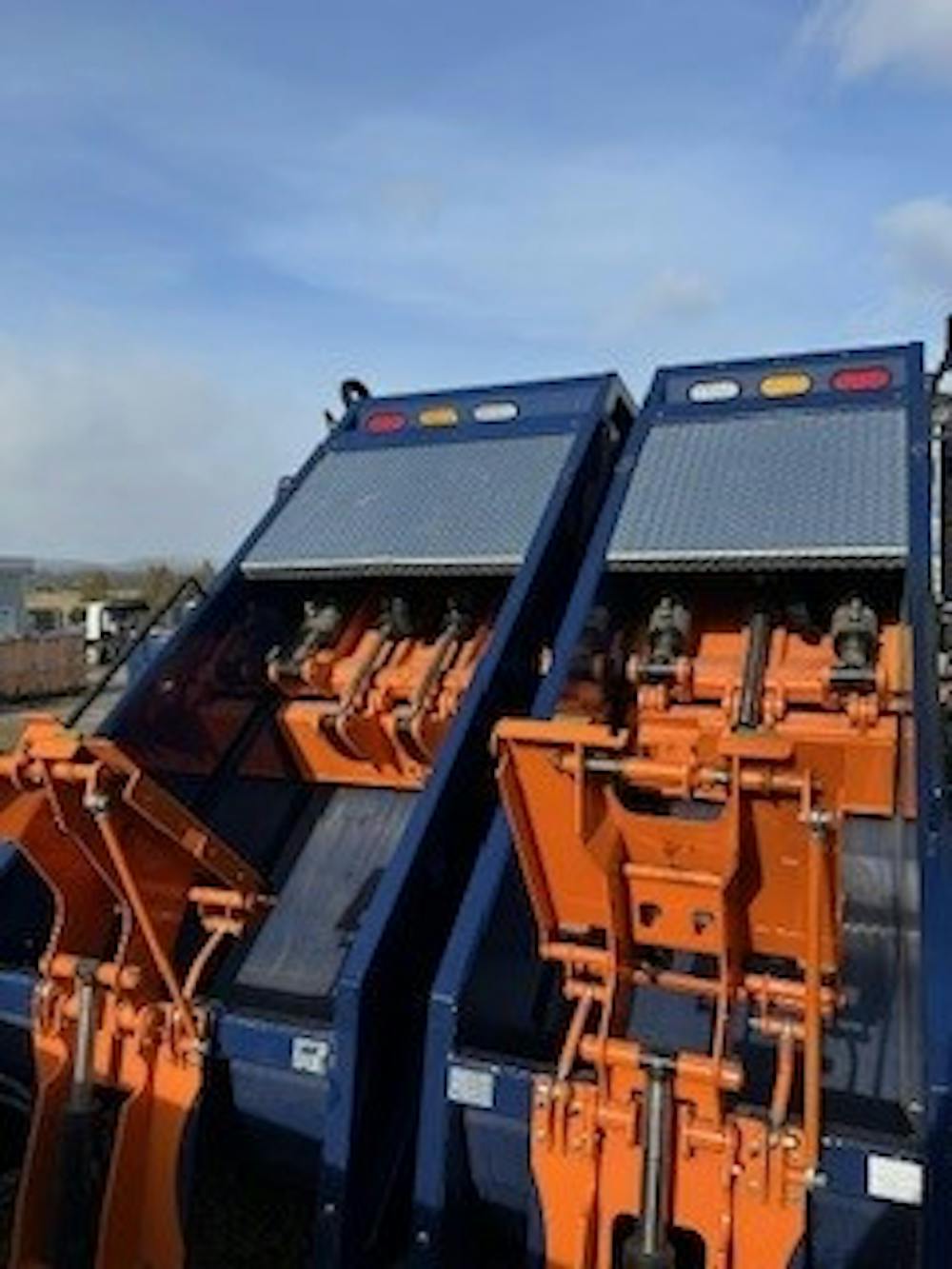 The new garbage trucks will enable Facilities Services to pick up trash
and recycling in one stop without touching it again.