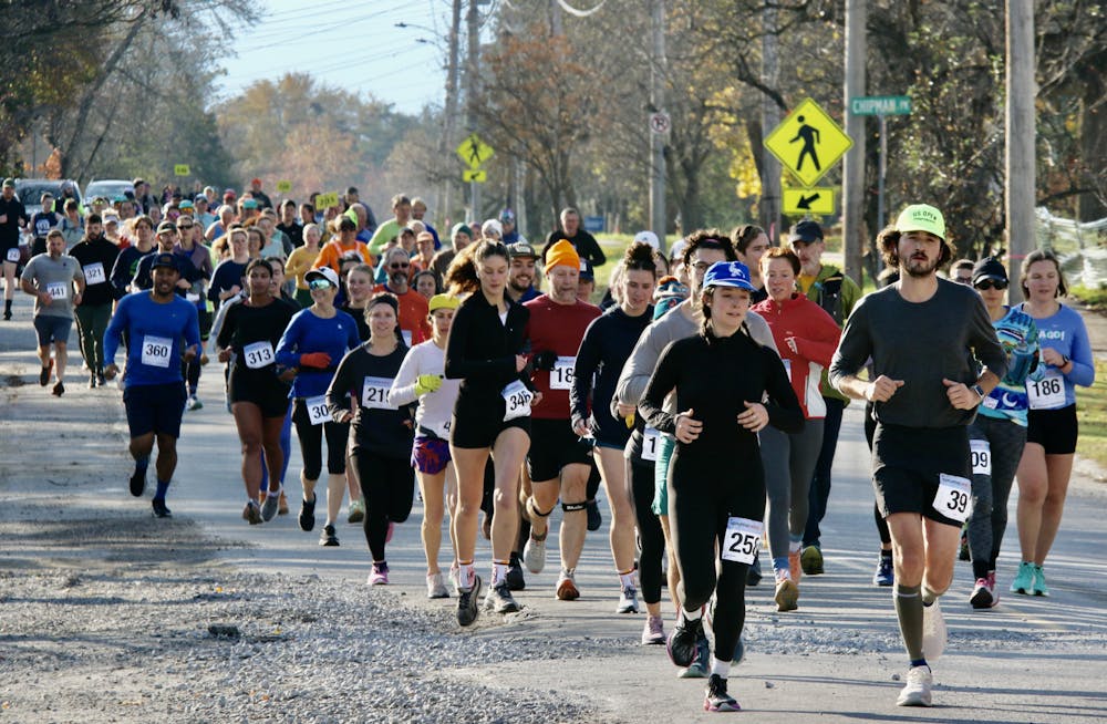 Over 450 runners participated in The Maple Run this year. Photos by Steve James, Addison Independent. (If using Olivia's photos, change credit)