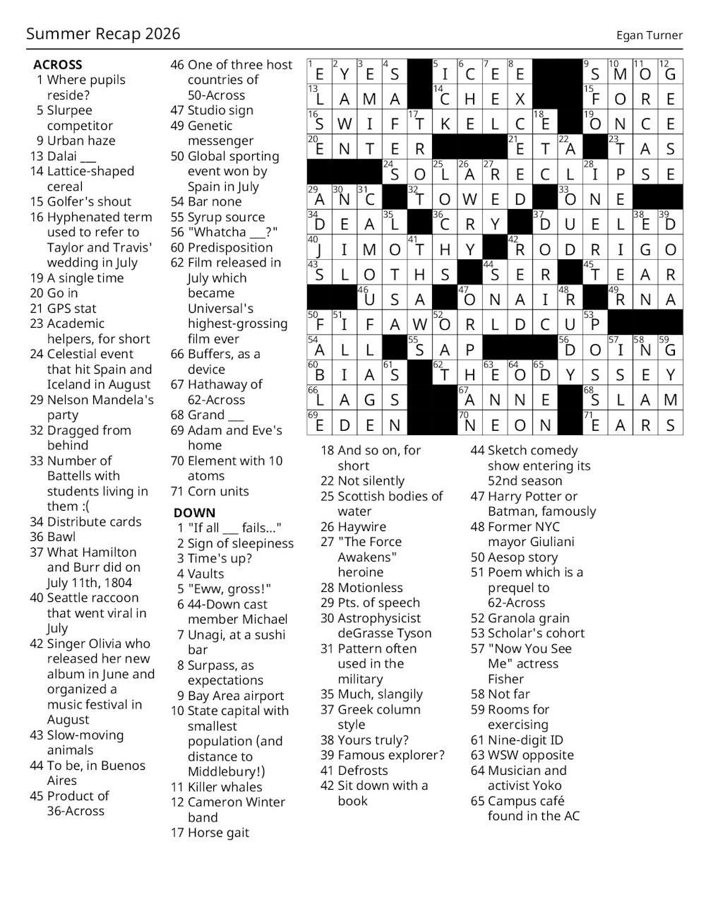 09/17/2026: Summer Recap Solutions