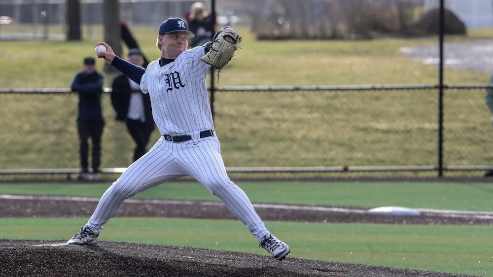 Pitcher Christian Zebrowski '28 didn't allow any hits for three innings on Friday.