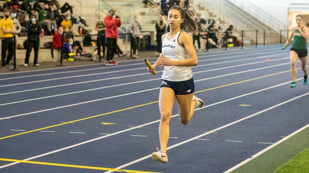 Michelle Louie ’ 24 is a captain and key runner for the women’s track and field team this spring.