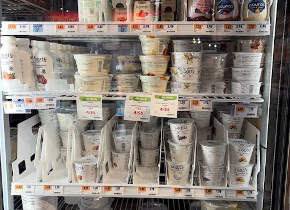 Siggis Skyr yogurt at the Middlebury Co-Op, where Milliman-Perlah
shops.