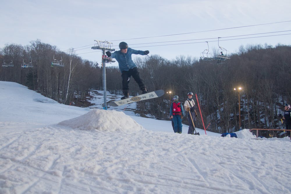 <p>The Snow Bowl hosted the rail jam for the first time this year. Photo courtesy of Mariah Rivera. </p>
