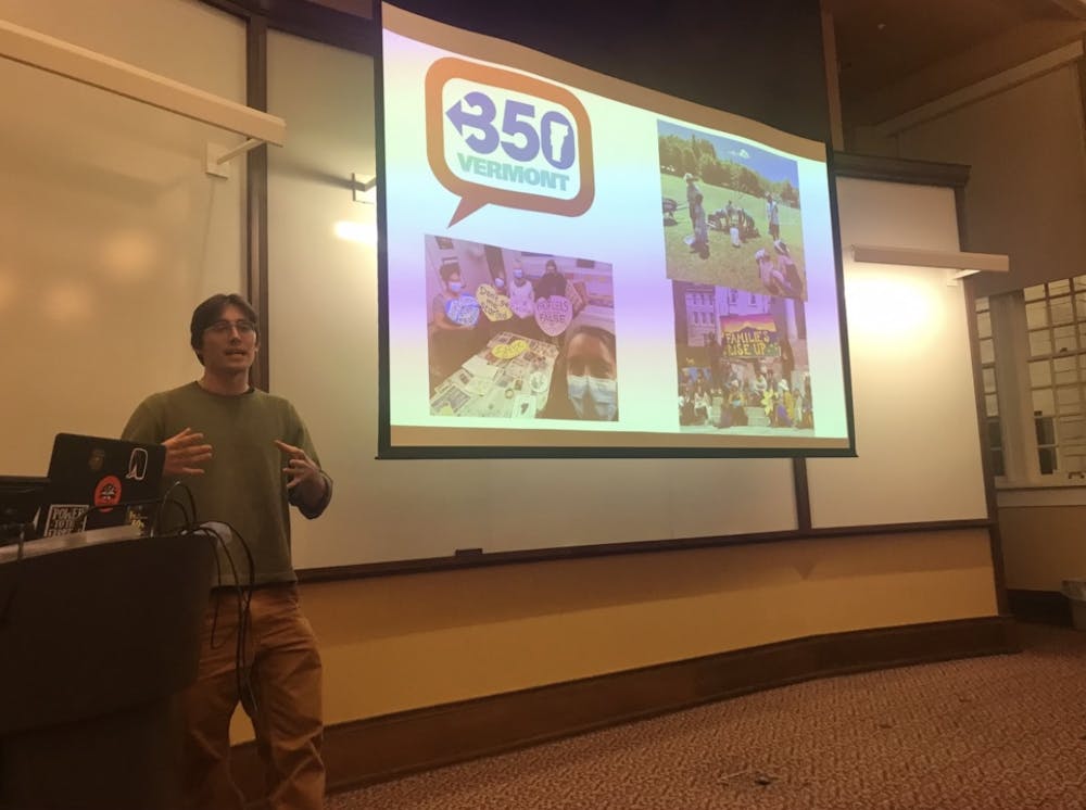 Connor Wertz ’22 discussed climate justice advocacy in Vermont at the Empower Vermont event in early December.