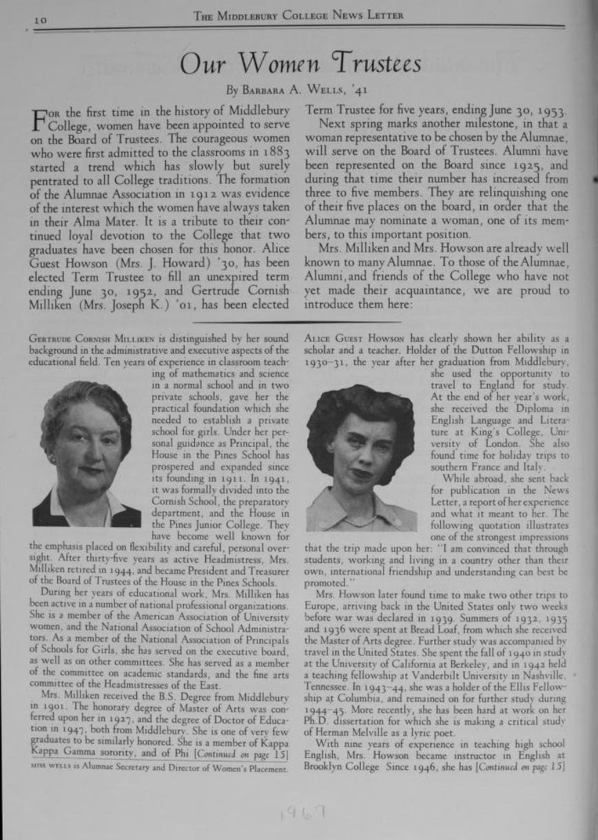 Photo Caption 4_ Middlebury College News Letter 1948-10-01 _ Volume XXIII, Issue 1. Middlebury College Special Collections, Middlebury, Vermont. .png