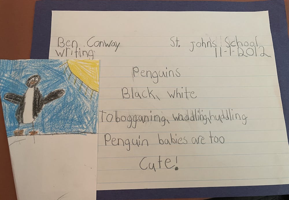 One of the author’s first writing assignments, in Nov. 2012.