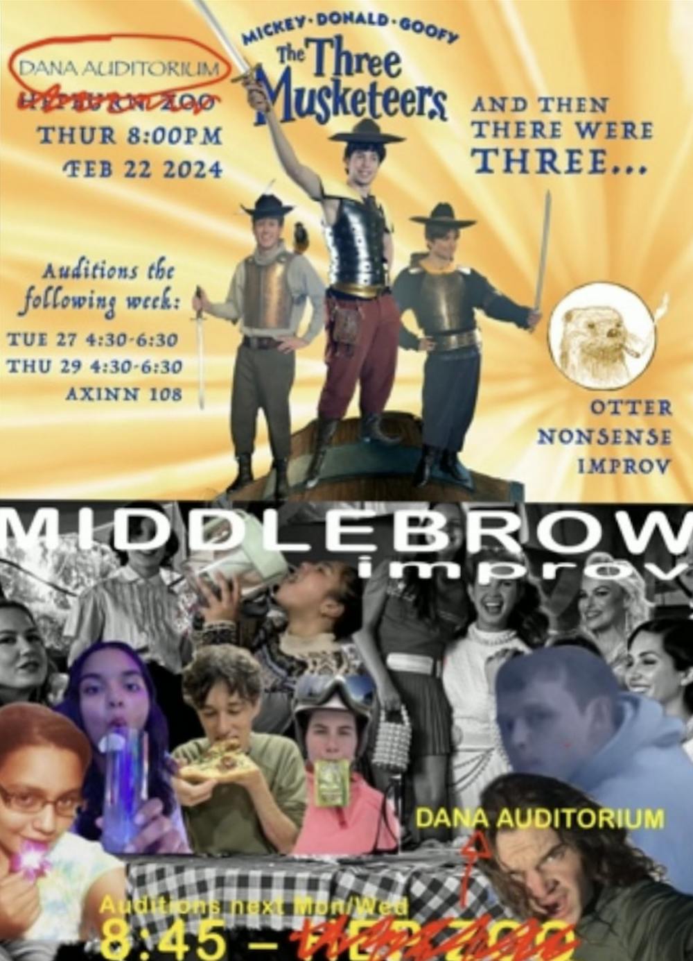 Middlebrow and Otters hosted a joint show to start off spring semester.