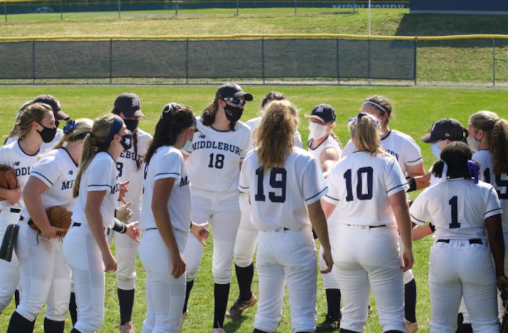 <span class="photocreditinline">Courtesy: Middlebury Athletics</span><br />Women’s softball had an underclassmen-heavy roster this spring.