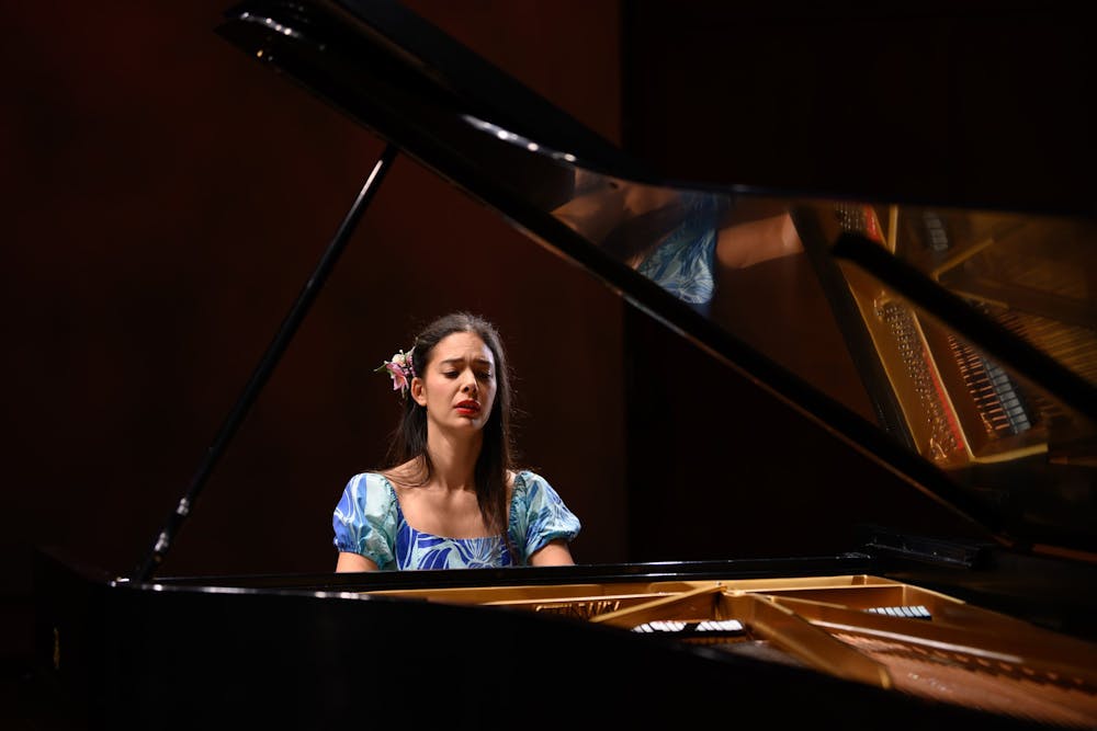 Mahani Teave, classical pianist from Rapa Nui, performed at Middlebury last Friday.