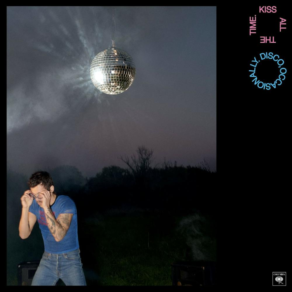 The album cover for Harry Styles' "Kiss All The Time. Disco, Occassionally."
