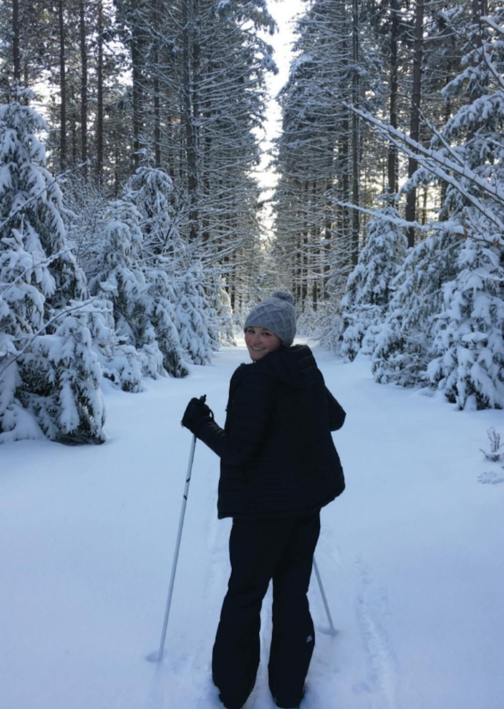 Mikaela Taylor ’15.5, who works in Special Collections, grew up in Houston,
Texas, but since moving to Vermont has picked up cross-country skiing among other winter activities.