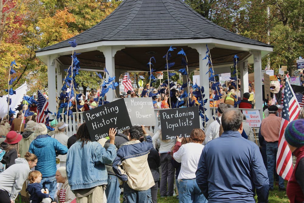 Approximately 1,100 members of the Middlebury community attended the No Kings Protest this past Saturday, October. 18th.