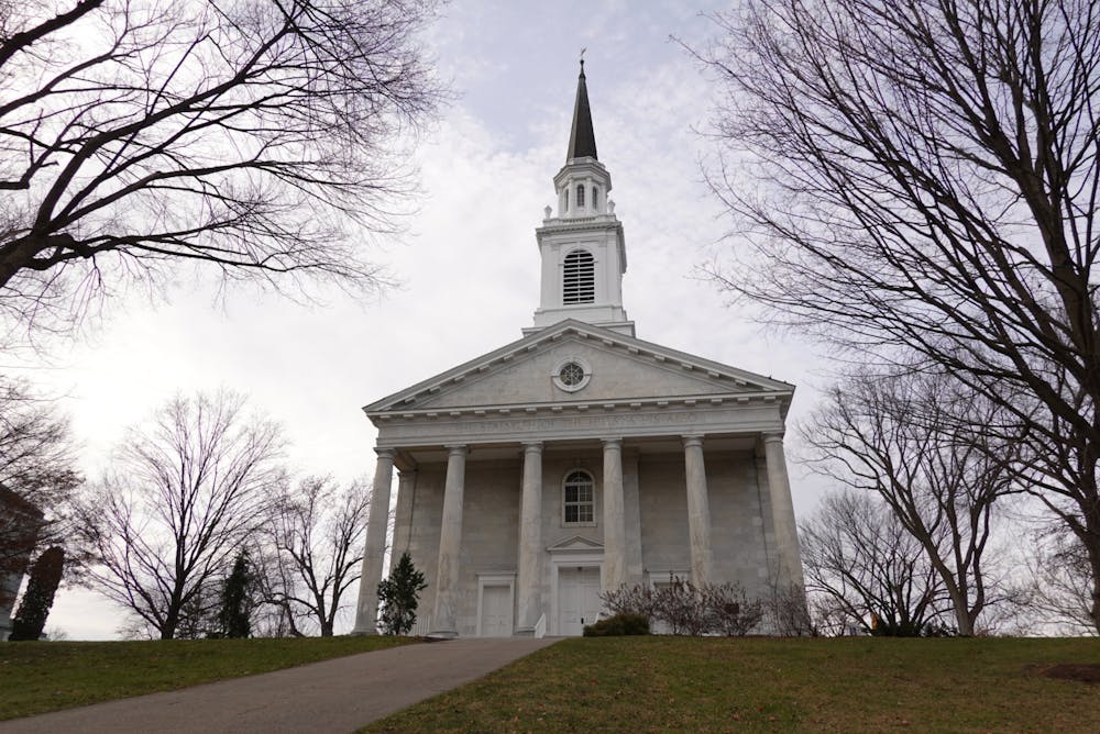 Formerly known as “Mead Chapel,” the name of Middlebury’s chapel
hangs in limbo as a lawsuit over naming rights moves through the
Addison County Superior Court.