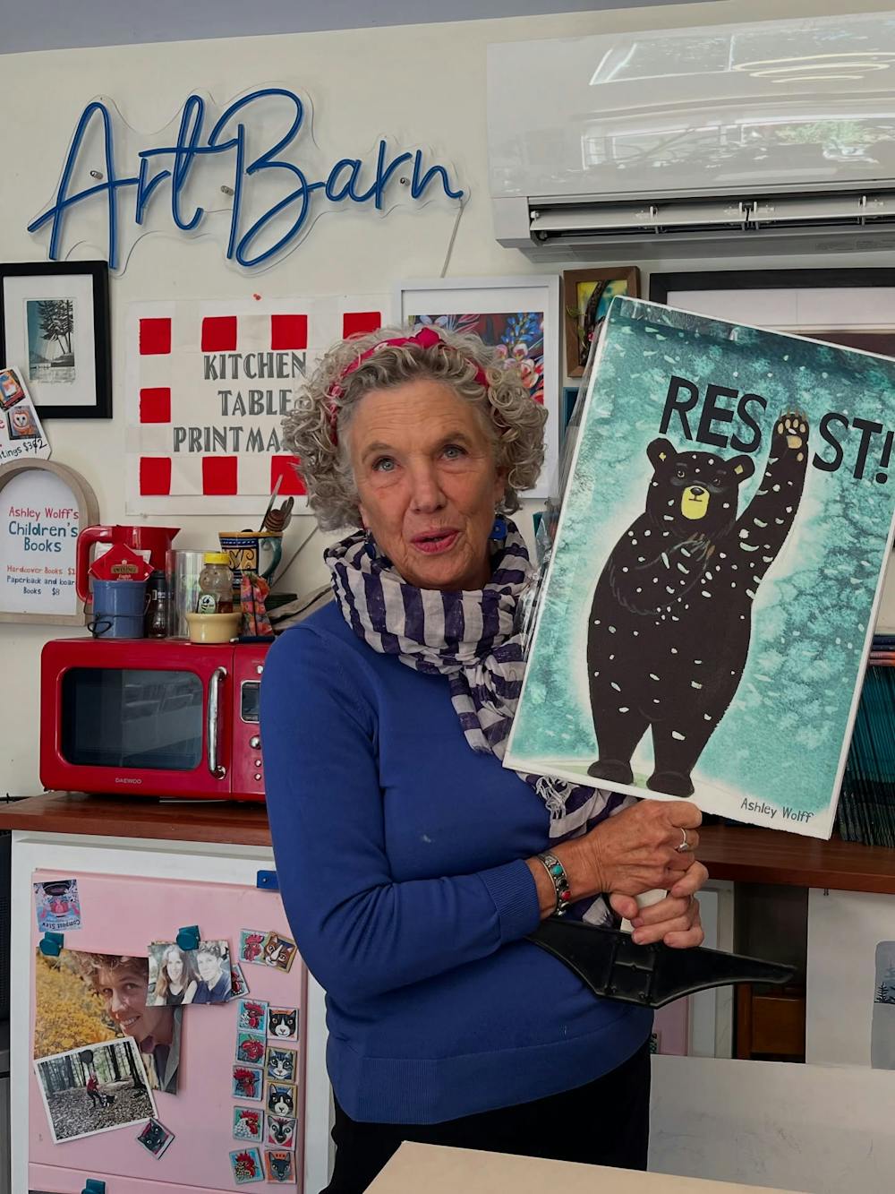 Children’s book author and illustrator Ashley Wolff at her studio. Wolff has illustrated more than 55 titles over her four-decade career.
