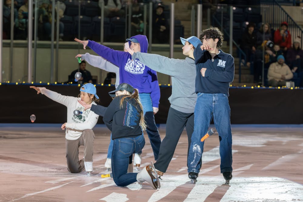 The figure skating team during their 2023 performance at the Winter Carnival Ice Show to “I Want It That Way” by the Backstreet Boys.