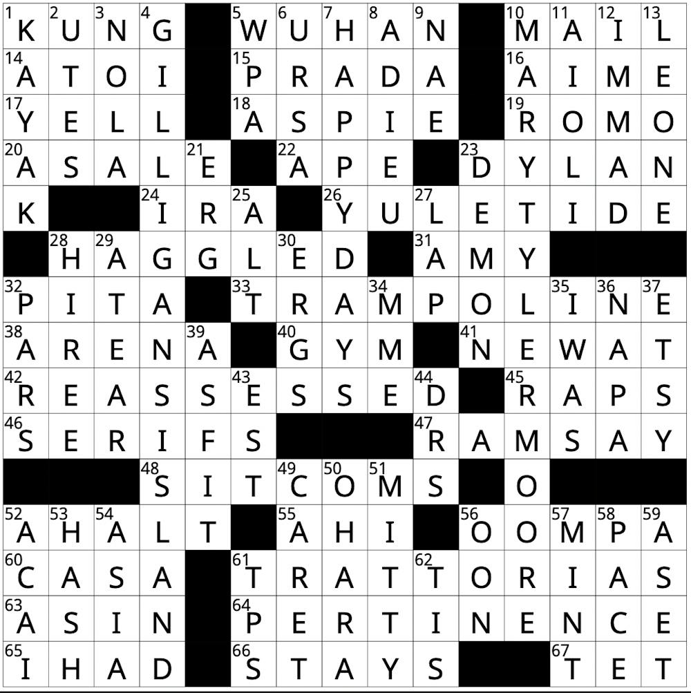 Crossword Solutions The Middlebury Campus Crossword Solutions The Middlebury Campus
