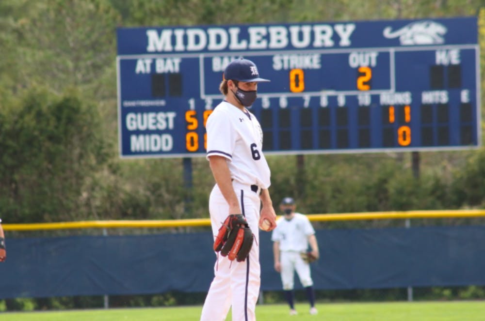Gavin Gattuso ’24 is an athlete to watch for men’s baseball this season. Courtesy of Middlebury Athletic Communications
