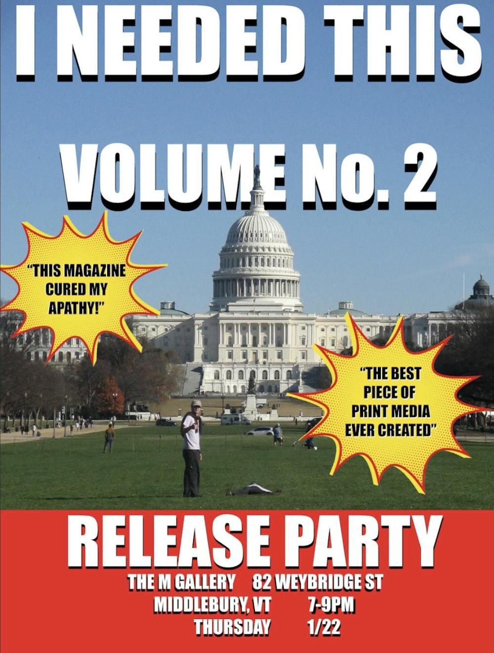 The poster for Chaz Witter's "i needed this" magazine release party in January.