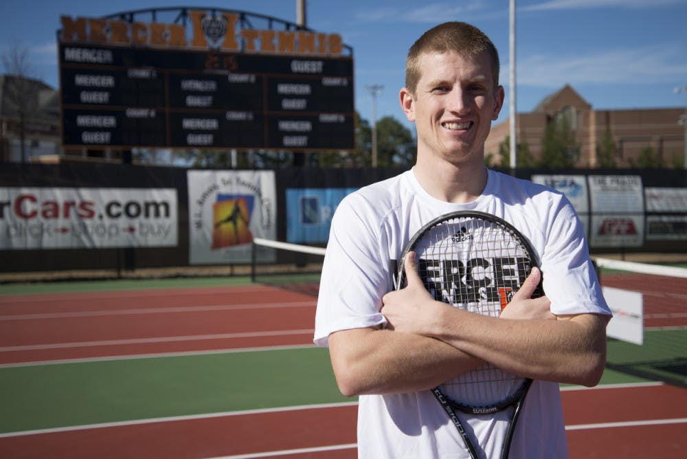 Sam Philp plays on the Mercer tennis team and says he is hoping for a championship ring this season.