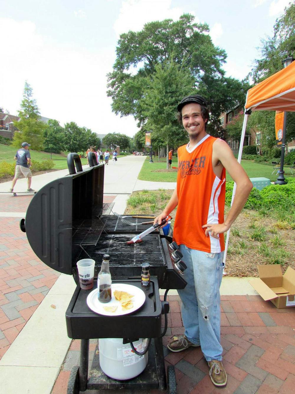 Preferring to be called "Bear Grills," this student is a legend for not only his shirt, but also for his renowned devotion to his tailgate.