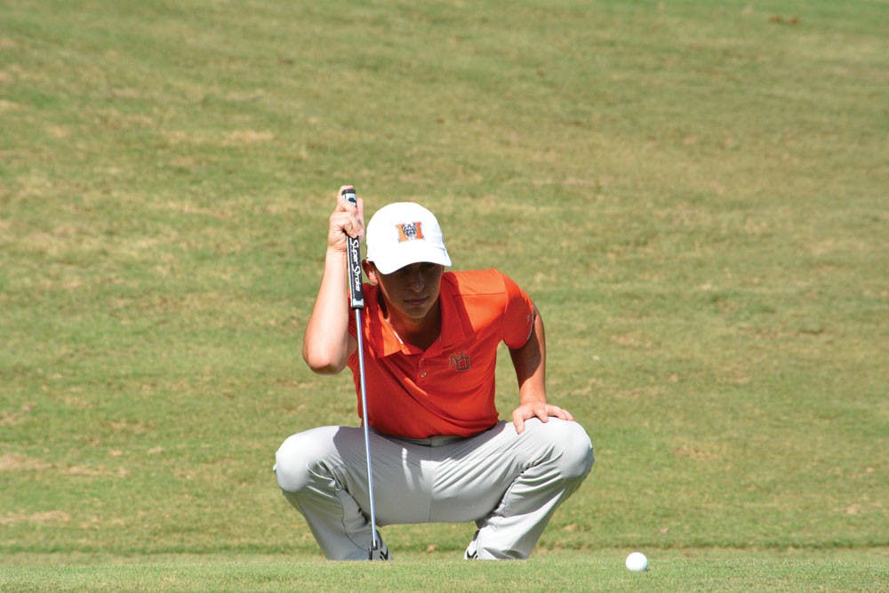 Spencer Ball didn’t start playing golf until his freshman year of high school. In his first season on the Mercer Golf Team, he has finished two tournaments in the Top 20. 