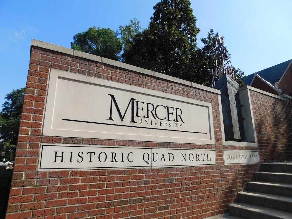 Mercer University's Historic Quad North sign.