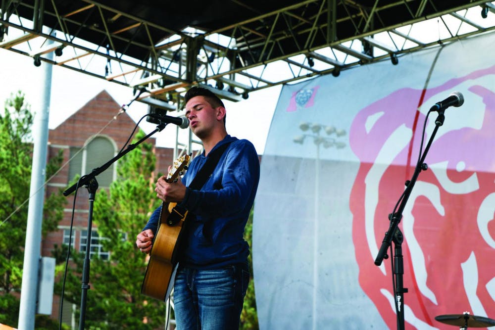 Ethan Payne performs at the concert series.