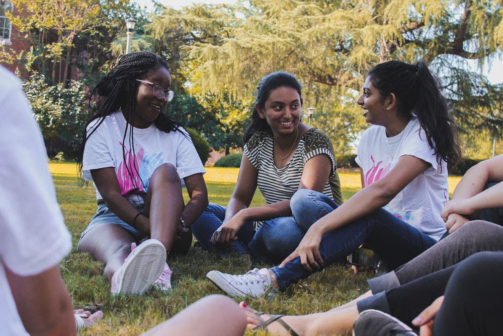 The GirlUp club meets. 