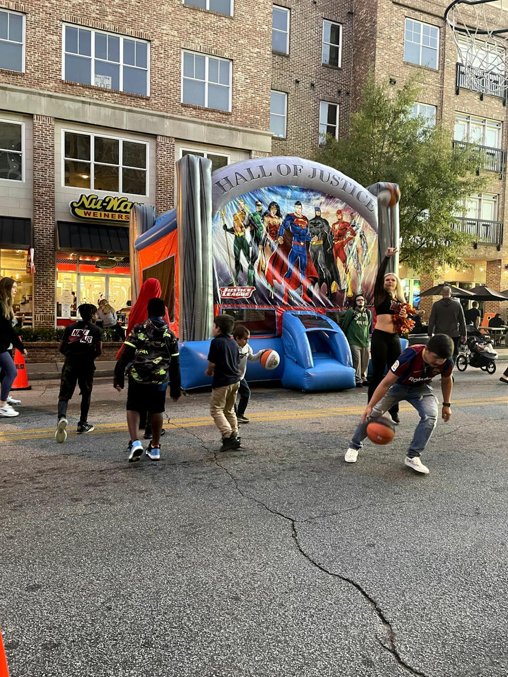 <p>Kids from the Macon community and Mercer students came together, played basketball and had fun in the bouncy house.</p>