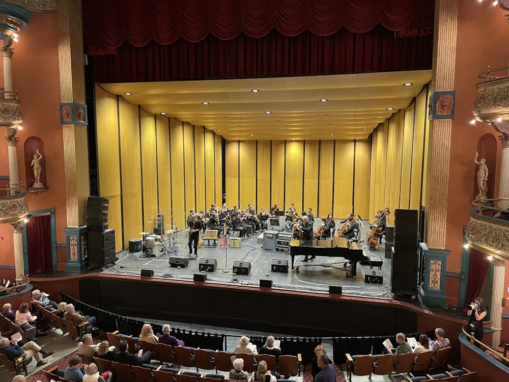 <p>The Macon-Mercer Symphony Orchestra sits on stage on Monday, Nov. 17, 2025 in downtown Macon&#x27;s Grand Opera House.</p>