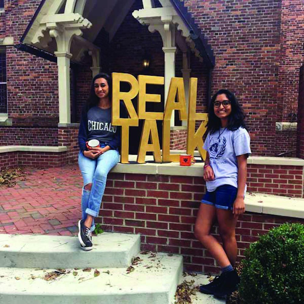Shailey Shah and Robyn Guru, co-founders of Real Talk student edition. Photo taken by Emily Halstead.
