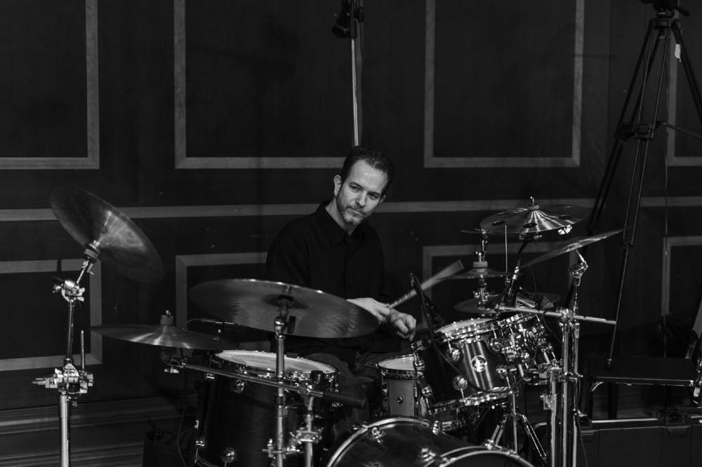 Marcus Reddick, director of percussion studies at Mercer, prioritizes entertainment in all of his performances.