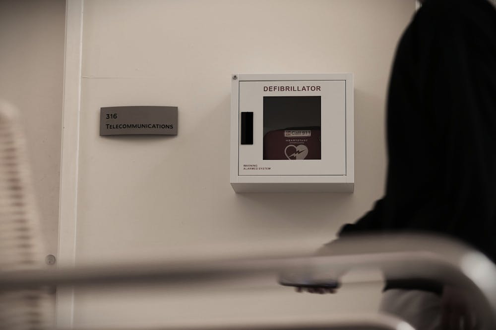 Mercer’s University Center houses multiple automated external defibrillators, including a mobile device and two mounted units. “It’s just a very large facility, so we have multiple ones there,” Vice Provost Kelly Reffitt said.