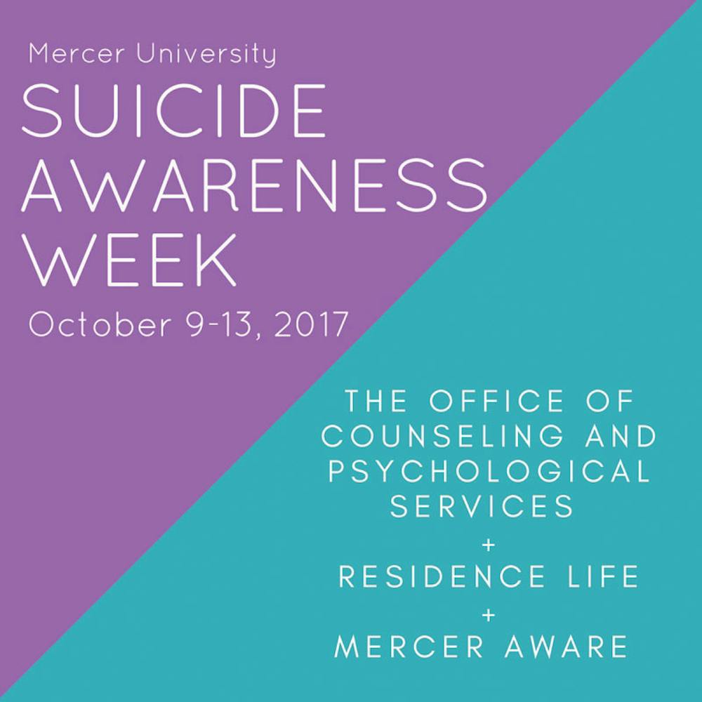 The Counseling and Psychological Services office is hosting a Suicide Awareness Week that will be dedicated to promoting education about suicide prevention, how to get help and how to help others who may be in distress. The purple and turquoise ribbon symbolizes suicide awareness and prevention.