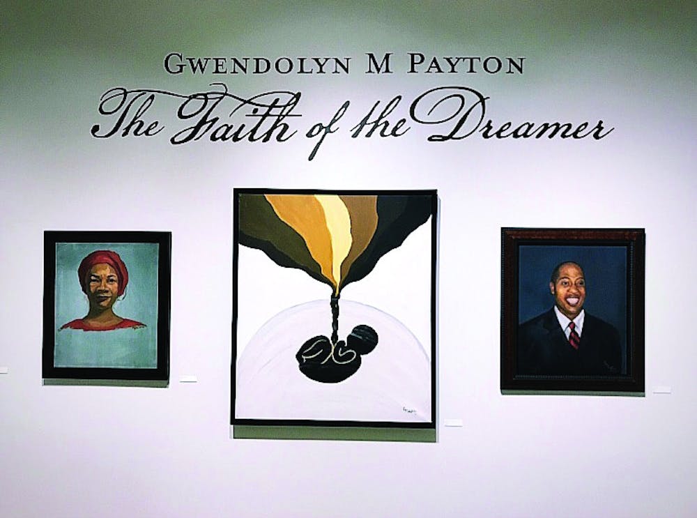 Artist and former Mercer University student, Gwendolyn Payton, presented her art exhibit “The Faith of the Dreamer” at the Plunkett Art Gallery Sept. 25.