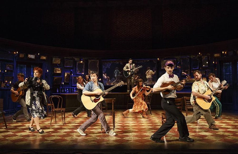 In “Once” all of the music is performed onstage by the actors.